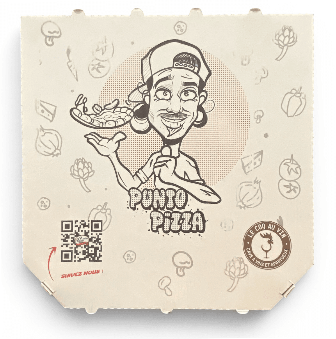 Boîte à pizza personnalisée Pizza Media